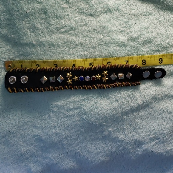 100% Black /Brown Leather Wrist Wrap - Picture 3 of 8